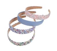 Lurrose 4 Diademas Deportivas para Mujer Diseño Floral Retro, Tejido Práctico y Fácil de Usar, para Yoga, Bodas y Trabajo