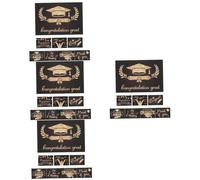 Lurrose 4 Juegos Tarjeta De Consejos De Graduación Felicidades Invitaciones De Boda Tarjetas De La Temporada De Graduación Tarjetas De Graduacion Compromiso Papel Golden 8 Hojas*4