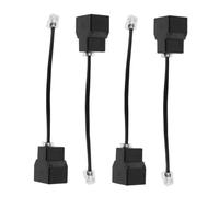 Lurrose 4 piezas Adaptador Divisor de Línea Núcleos Desmontable Negro para Conexión Múltiple Hogar y Oficina