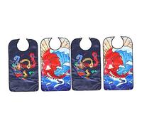Lurrose 4 Piezas Babero Adulto Bebé Delantal Baberos Para Adultos Bebé Silicona Baberos Adulto Comer Delantal Babero Adulto Traje Baberos Lavable Comer Delantal Saliva Toalla Comer Ropa
