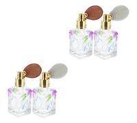 Lurrose 4 Piezas Botella De Perfume Botellas De Líquido De Viaje Botella De Perfume De Vidrio Portátil Botella De Fragancia Para Viajes Botella De Spray De Perfume Mini Botella De Muestra