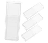 Lurrose 4 piezas Caja de Almacenamiento para Bastoncillos y Palillos de Transparente Portátil Organizador Compacto para Algodón y Pequeños Objetos para Baño Tocador y Oficina