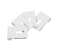 Lurrose 4 Piezas Clips Diseño Espejo de Acero para Blanco Montaje Inoxidable de Pared Instalación Fácil y Moderno para Decoración Interior