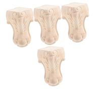 Lurrose 4 Piezas De Patas De Mesa Cortas Elevadores De Soporte Patas De Silla para Muebles Patas De Repuesto para Muebles Patas Cuadradas para Reposapiés Extensores De Taburetes