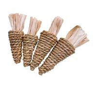 Lurrose 4 Piezas Juguete Masticable para Hámster y Conejo de Plantas Acuáticas Diseño Atractivo para Moler Dientes y Mantener Feliz a Tu Mascota