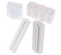 Lurrose 4 Piezas Miniature Architectural Model Building Decor For Table Scenes Plastic Design For Home and Office Aesthetics