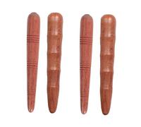 Lurrose 4 Piezas Palo De Acupuntura Palo De Masaje De Pies Multi Herramientas Masajeador Manual De Pies Reflexología Calcetines Varita Mágica Pie Plantar Meridiano Cáscara De Madera