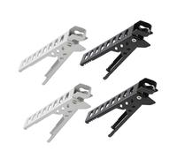 Lurrose 4 piezas Pinzas Antiescaldaduras de Aluminio para Ollas y Platos de Agarraderas Ligeras y Ergonómicas para Camping y Cocina al Aire