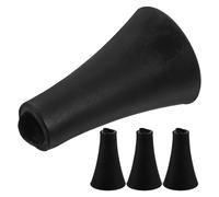 Lurrose 4 Piezas Tapa de Goma de Repuesto, Acero Inoxidable | Silicona Negra Acabado Texturizado, Antideslizante y Amortiguador, para Ciclistas y Patinetes