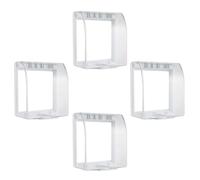 Lurrose 4 Protectores de Enchufes Impermeables 86 Tipo Transparentes Tornillos, Cubiertas para Baño y Cocina, Caja Protectora Antisalpicaduras para Tomacorrientes de Pared
