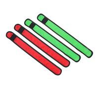 Lurrose 4 Vendas LED para Piernas de Caballo Correas Reflectantes para Tobillos Bandas Ecuestres de Tela en Rojo y Verde Accesorio para Montar Seguro y Visible en Entrenamientos y