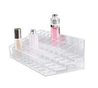 Lurrose 40 espacios titular de lápiz labial de plástico transparente organizador de lápiz labial soporte de exhibición cosmética organizador de maquillaje