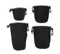 Lurrose 4Piezas Bolsa para Cámara y Flexible para Transporte De Lentes y Accesorios