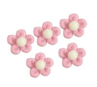 Lurrose 5 Alfileres de Fieltro en Forma de Flor Rosa para Ropa, Adorables Pines para Niños, Ideales para Pañuelos y Sombreros, Decoración Creativa y Sencilla