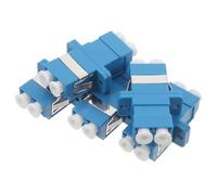 Lurrose 5 Piezas Adaptador de Fibra LC para Redes Conexión Estable y Material Plástico Azul, Acoplador de Cable de Fibra Confiable para Centros de Datos