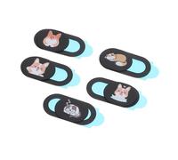 Lurrose 5 Piezas Cobertura De Privacidad para Webcams Funda Deslizante Anti-Espionaje para Portátiles Diseño De Gato Adorable Gatos Juguetones Protección De Seguridad para Cámaras De Compu