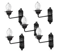 Lurrose 5 Piezas Luz de Pared de Moss Micro Landscape Aplique de casa de muñecas Luces de casa de muñecas Miniatura pequeño lámparas pequeñas Materiales de la Mesa de Arena Abdominales