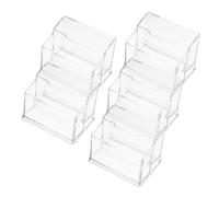 Lurrose 5 Piezas Organizador Transparente para Tarjetas de Visita Soporte de Plástico Resistente con Base Estable de Unidades para Oficina Conferencias y Exposiciones Diseño Compacto y