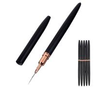 Lurrose 5 Pinceles para Decoración de Uñas Pincel Fino para Arte de Uñas Surtido de 5 Tamaños 5mm 8mm 12mm 20mm 25mm Negro Herramienta Profesional para Salón y Uso Personal