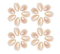 Lurrose 50 Dijes Colgantes de Conchas Marinas Naturales Beige para Hacer Joyería DIY Diseño Único y Estilo Oceánico para Pulseras y Collares