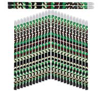 Lurrose 50 Lápices Obsequios de Camuflaje de Madera para Estudiantes y Creativos, Prácticos y Convenientes para Escribir Diarios y Hacer Scrapbooks