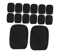 Lurrose 50 Piezas Cubiertas de Espuma para Micrófono de Solapa Mini Protector Antiviento Negro para Auriculares Lavalier Reducción de Ruido y Fácil Instalación