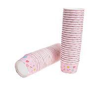 Lurrose 50 Piezas Vaso De Papel Vasos De Helado Desechables Contenedores De Muestra Envases Desechables Embalaje Contenedor De Sopa Postres De Papel Cuenco Comida Tazas Cuencos