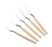 Lurrose 5Piezas Raspadores De Pintura Inoxidable para Herramienta Práctica De Pintura Artística para Casa