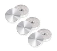 Lurrose 6 De Aluminio Transparentes con Extremo Redondo para Mesa De Té Y Comedor De Mesa De Aluminio Plateados Y Brillantes