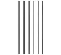 Lurrose 6 Insertos de reparación de caña de Pescar de Fibra de Carbono - Varilla de Carbono sólida de 10 cm para sección Rota de caña de Pescar - Inserto de unión de férula para modificación y