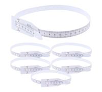Lurrose 6 Piezas Cinta Métrica Plástico Blanco, Práctica y Portátil para Medición Circunferencia Cabeza y Brazo, Adecuado para Bebés