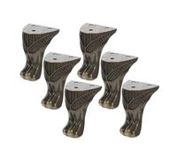 Lurrose 6 Piezas De Muebles Decorativos De Esquina Vintage Patas De Mesa De Madera En Miniatura Patas De Mesa Pequeñas De Esquinas Retro para Cajas De Madera Aleación De