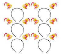 Lurrose 6 piezas Diadema navideña con diseño de pato de dibujos animados,