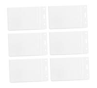 Lurrose 6 piezas Fundas Transparentes Verticales para Tarjetas de Identificación Protectores Impermeables de PVC para Credenciales y Carnés Portatarjetas Resistentes y Prácticos para Uso