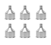 Lurrose 6 piezas Mini Embudos de Acero Inoxidable para Líquidos Boca Ancha Portátiles para Botellas de Vino y Cocina Accesorios para Transferencia de Aceite y Salsa Hogar