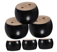 Lurrose 6 Piezas Patas de sofá de Madera Maciza Pesado Ruedas para Patas de Muebles Sofa reemplazo Moderno pies de sofá nivelador de Patas de Muebles pies de Muebles Black