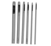 Lurrose 6 piezas Sacabocados para Cuero de Acero Industrial Perforadora Hueca Redonda para Cinturones Correas de Reloj y Manualidades DIY Herramientas Portátiles y Duraderas