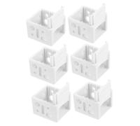 Lurrose 6 Piezas Soporte de Plástico para Cortinas Soportes para Instalación y Resistente Accesorios para Cortinas de Ventana Cocina y Dormitorio