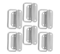 Lurrose 6 Piezas Tirador Metálico Plegable para Caja Herramientas 7, 5cm