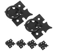 Lurrose 6 piezas Tiradores de Cajón Vintage de Hierro Negro de Manijas Retro para Muebles Instalación Armarios y Diseño Ergonómico y Duradero para Decoración Rústica y Clásica