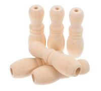 Lurrose 6 Piezas Tiradores de Cortinas de Madera Forma de Jarrón para Accesorios de Tiradores de Cuerda de Madera Instalación y Resistente para Cortinas y Decorativas