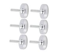 Lurrose 6 Piezas Tornillos De Almohadilla De Muebles Pies Ajustables Pies Muebles Niveladores Patas De Muebles Ajustables Deber Pesado Acero Plata