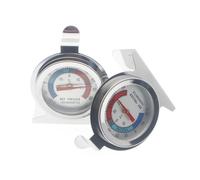 Lurrose 6 Termómetros Analógicos de Acero Inoxidable para Frigorífico y Congelador Resistentes y Duraderos Color Plateado Paquete de 6 Unidades en Caja de Papel Uso Doméstico y