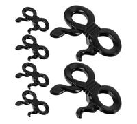 Lurrose 6 tiradores de cajón con forma de - Tiradores de armario de aleación de zinc vintage de 3,8 cm para armarios y cómodas, diseño de un solo orificio, color negro.