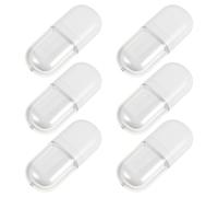 Lurrose 6 Tubos Vacíos de Brillo Labial de Plástico Blanco con Varita, Envases Ovalados Rellenable de 3 Ml para Cosméticos, Portátiles para Maquillaje y Cuidado Personal