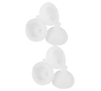 Lurrose 6 Uds Silicona Esputo Golpeteo Digerir Palma Taza Presión Tambor Masaje Taza Moco Gel De Sílice Blanco Percusión Tazas Para Pulmones Bebés Pecho Percusión Taza Con Mango