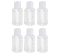 Lurrose 6 Unids 50 ml Botella de muestra de plástico vacía recipiente contenedor pote con tapa plegable para emulsión de gel de de agua emoliente