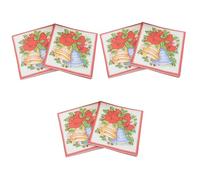 Lurrose 60 Hojas Decoración De La Cena De Navidad Suministros De Mesa De Fiesta De Navidad Servilleta De Papel De Vacaciones Servilletas De Cena Navideña Pañuelos Papel Comedor Niño Postre