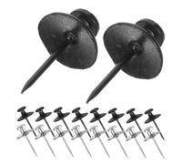 Lurrose 60 Piezas Unidades de Chinchetas Doble de Aleación de Zinc Ganchos para Colgar Fotos Tablero de Corcho Diseño Elegante Negro y Plateado para Oficina y