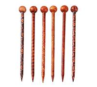 Lurrose 6pcs pelo palillos de madera accesorios de la joyería de la vendimia palillos horquilla tocado UPDO hacer accesorio